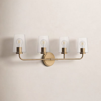 Verbena 4 Light Transparent Dimmable Vanity Light