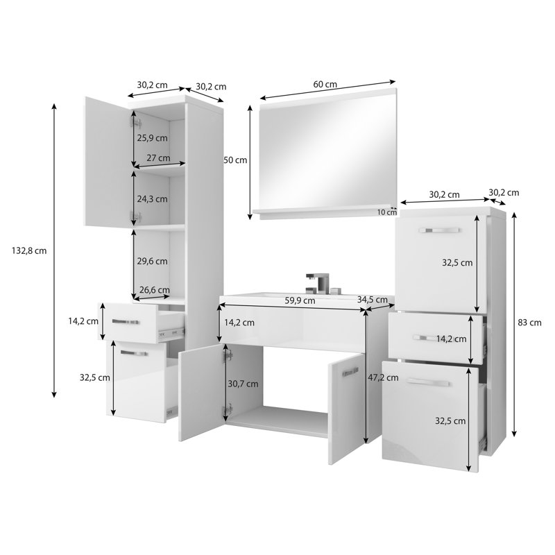 Aleicia Bathroom Furniture Suite