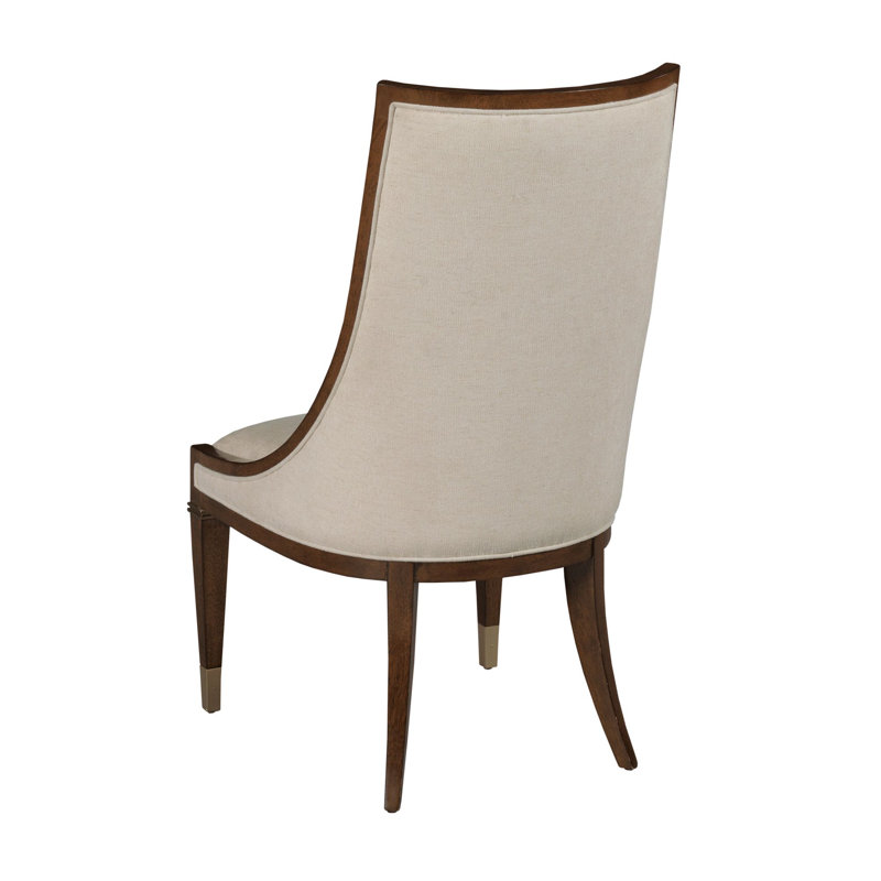 Chaise parsons à oreilles en brun