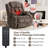 Zisel Large Dual Motor Lay Flat Power Lift Recliners Chair With Heat And Massage, USB And Type-C, Cup Holder, Side Pockets, Comfortable Chenille,Brown-57868608