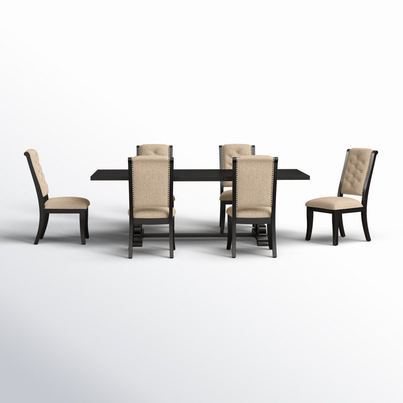 Chianti 6 - Person Trestle Dining Set, Dark Brown