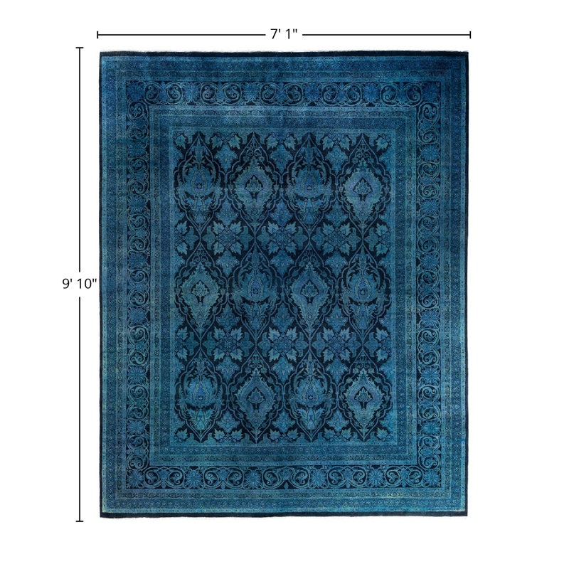 Vickye One-of-a-Kind 7' 10" x 9' 10" Hand Knotted Area Rug