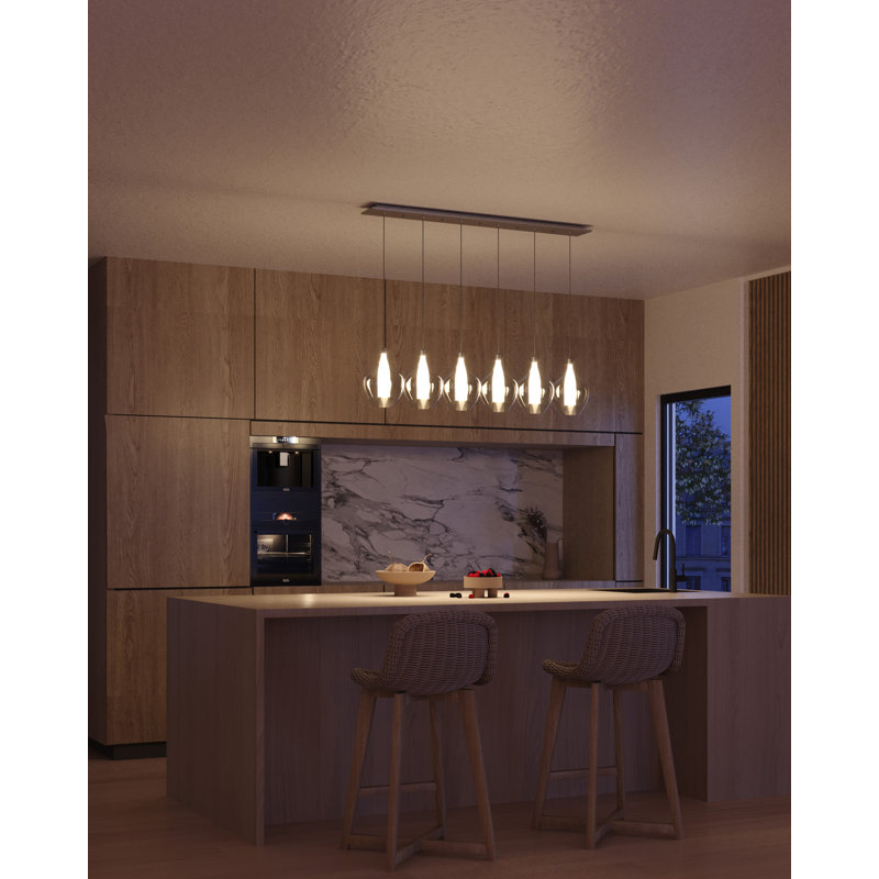 Victoria LED Pendant, 6 Lights, 17 W