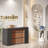 Kyeron 63'' Reception Desk with Led Lights Sturdy Base-1069422536