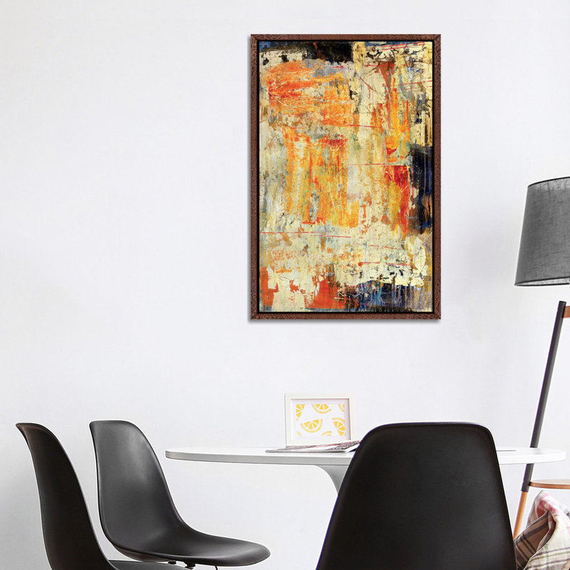 Jaipur - Painting on Canvas, 101.6 cm H x 66.04 cm W, Classic Brown Wood Framed