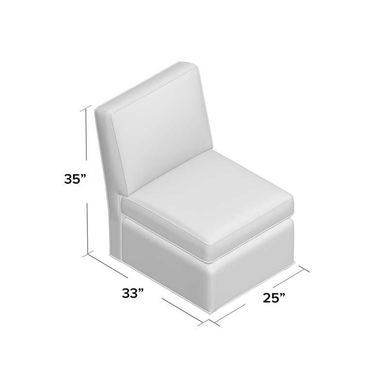 Nyssa Slipcovered Chair, Gray