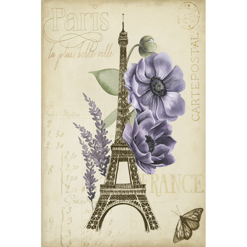 Paris Ephemera II by Grace Popp - Print on Canvas, Wrapped Canvas, 30cm H x 20cm W