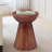 Estefanya Round Drum Pedestal Side End Table