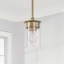 Mini-luminaire suspendu en verre transparent l 8 po x H 8 po Elstone-107220553