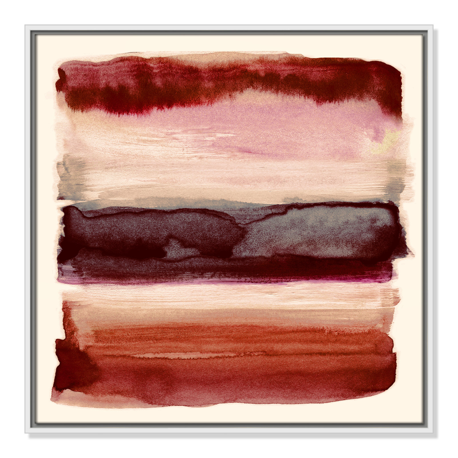 Burgundy Sky II Print by Nan, 25.5" H x 25.5" W, White