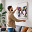 Elephants in Watercolour Modern - Wrapped Canvas-302686672-302686676