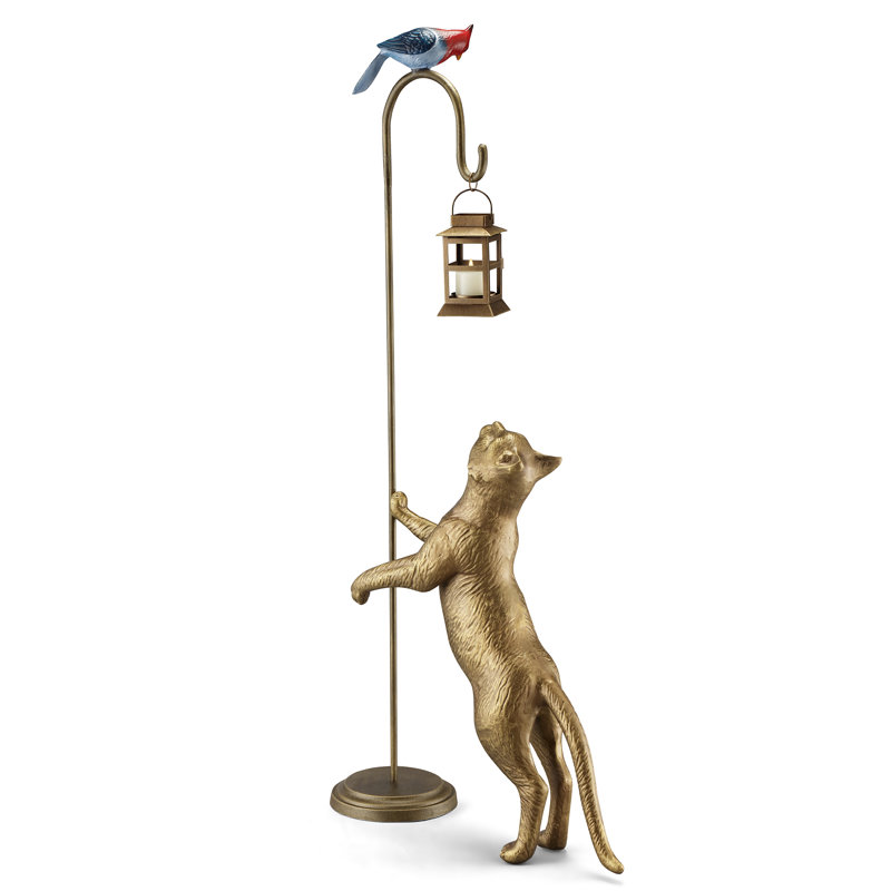 Cat Bird Garden Statue