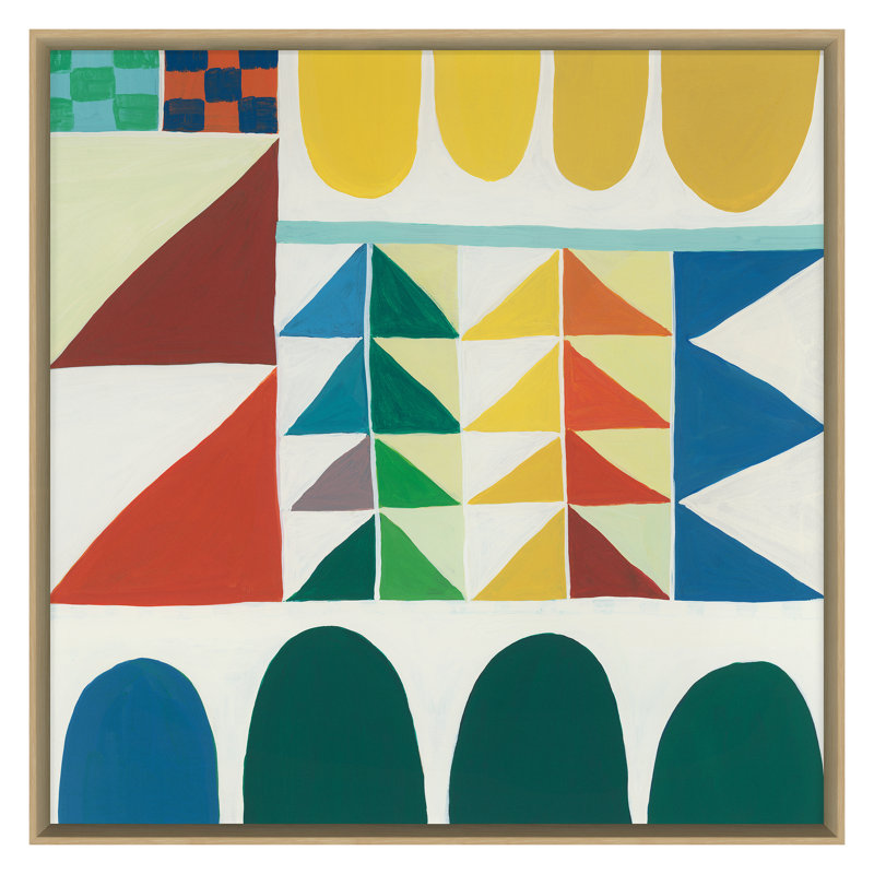 Oslo 3 Print by Stramel, Renee, 34'' H x 34'' W, Maple Single Picture Framed