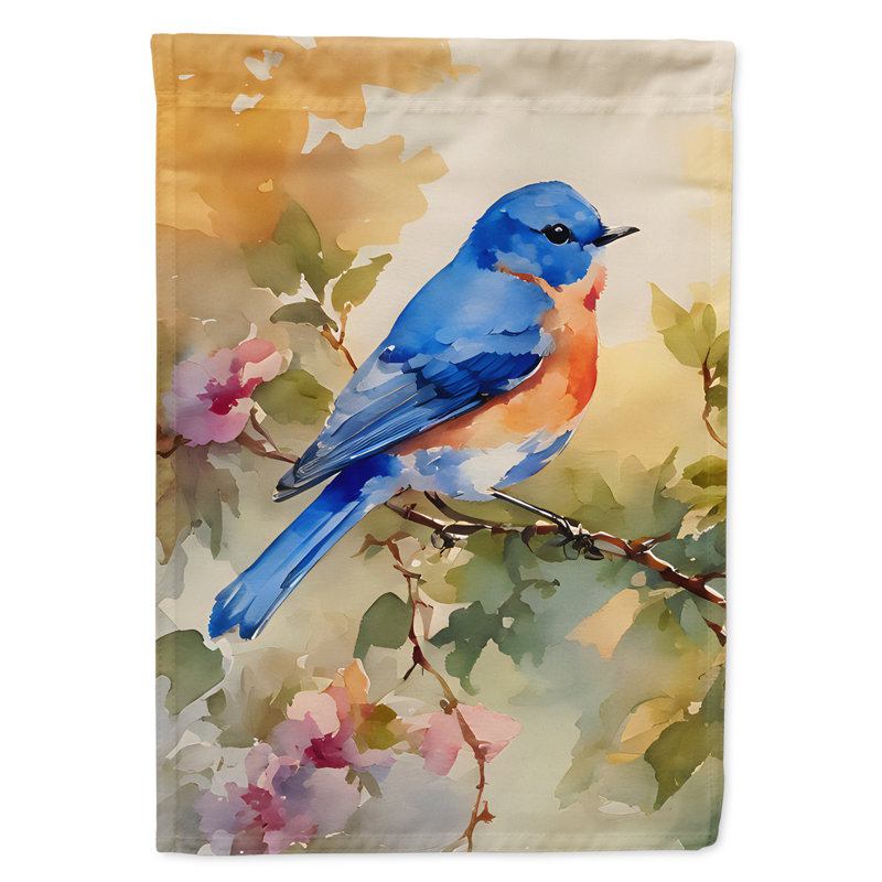 Large Multicolor Polyester Bluebird Garden House Flag