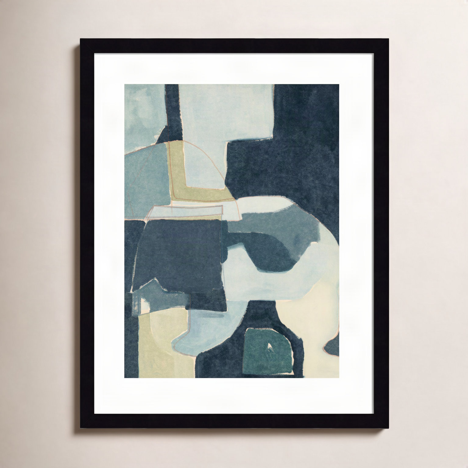 Blue Note III Print by Rob Delamater, Black Framed, 21" H x 17" W x 1" D