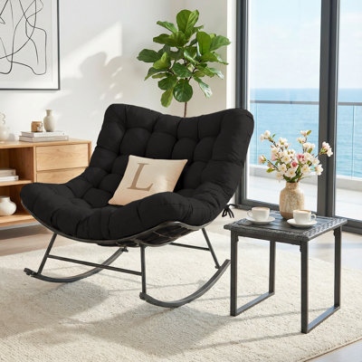 2-pieces Oversized Rocking Seating Group With Cushion And Table