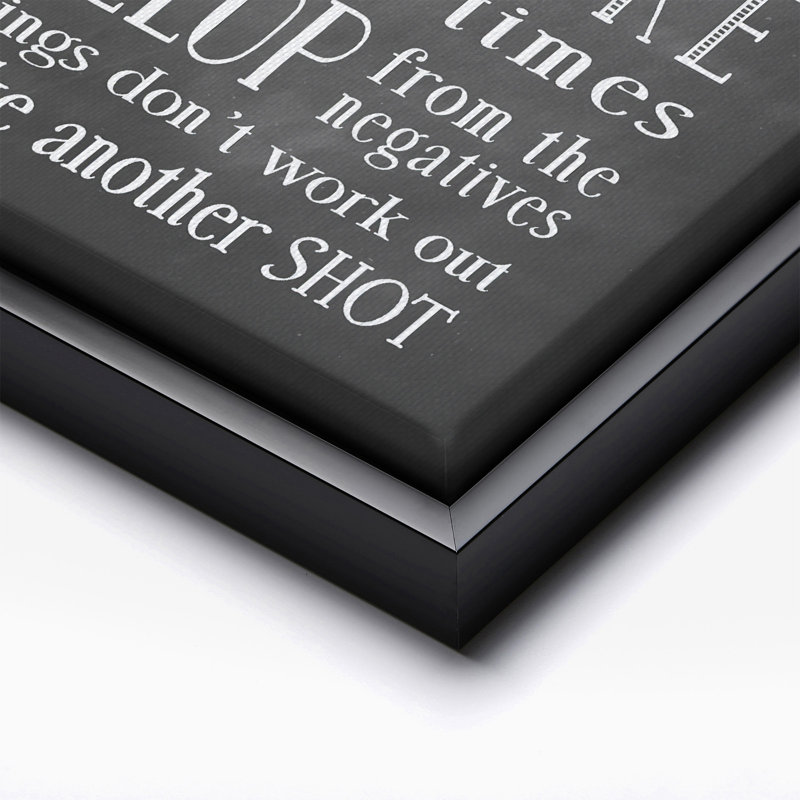 La vie est comme une caméra, Cadre noir, Canevas, H 24 po x l 32 po