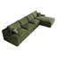 Canapé modulaire de 135 pouces en velours côtelé, structure double couche, coussins amovibles, aucun assemblage requis, vert-1254898757-1254898758-1254898776