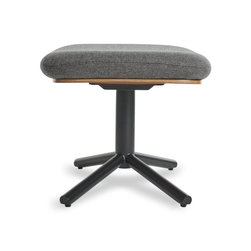 Lock Ottoman, Gabro Gray Wool Blend