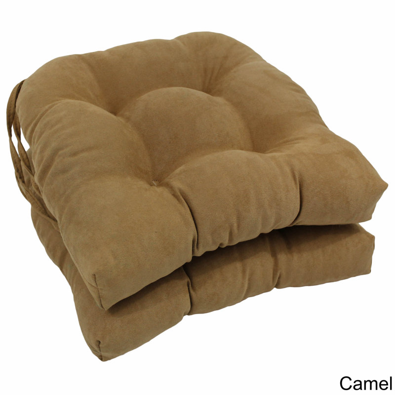 Coussin de chaise de salle à manger en microsuède pour l'intérieur, Chameau