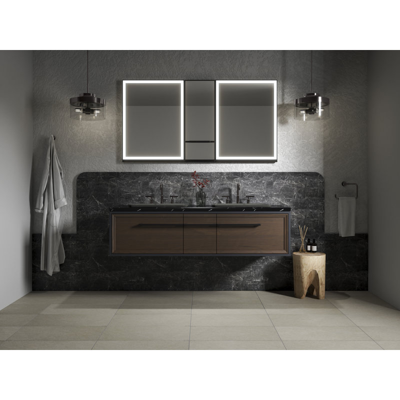Collage 24 In. X 32 In. Lighted Medicine Cabinet Left-Hinged, Left Hinged