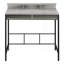 Bureau d'ordinateur personnel, bureau debout avec tablettes de rangement-129749767