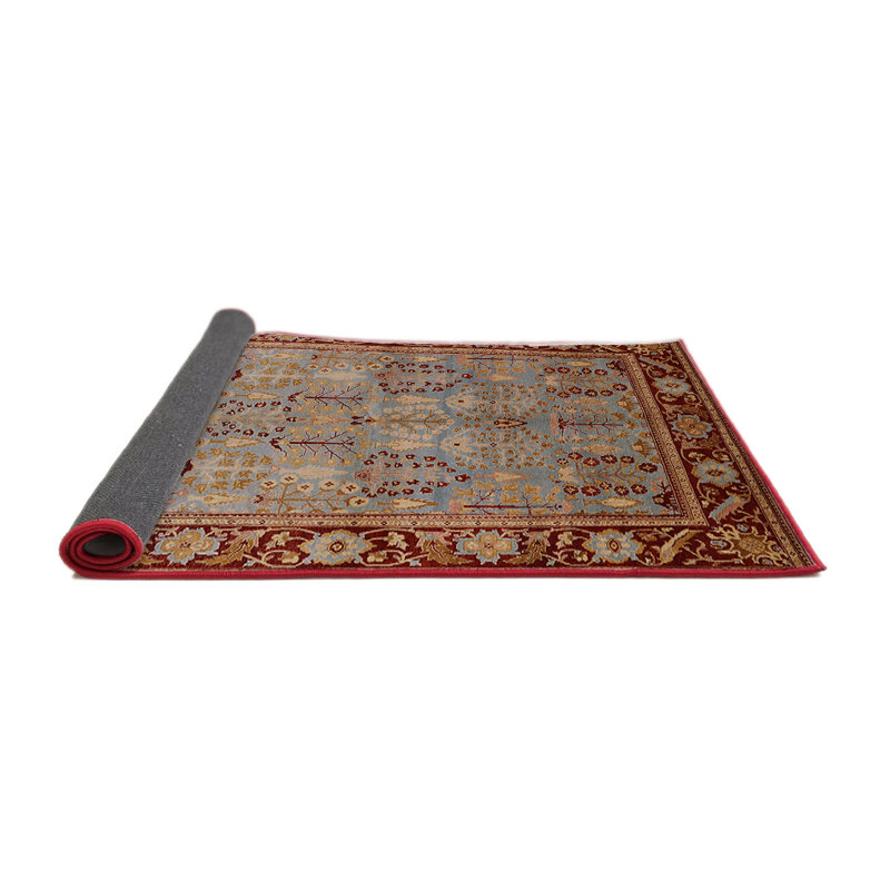 Tapis oriental rouge / bleu Plimoth, Rond 7 pi
