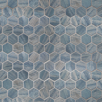 Carreau de mosaïque en porcelaine Hex 11-1 / 8 po x 12-5 / 8 po Cassis