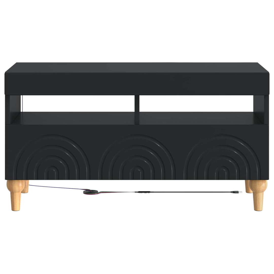 LED TV Cabinet with LED Strip Lights ALKMAAR Engineered Wood Furniture
