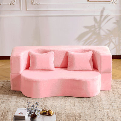 Canapé-lit pliant de 71 pouces, canapé-lit futon en chenille, canapé-lit convertible en mousse haute densité, canapé-lit pliant pour salon, chambre d'amis, chambre à coucher
