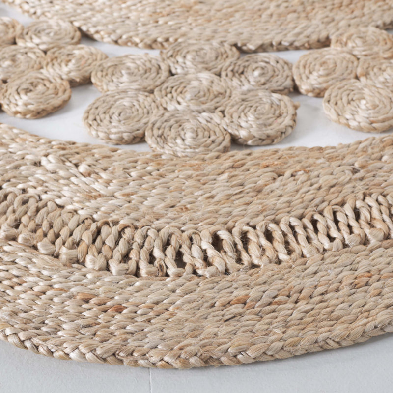 Tapis en jute et fibres naturelles Modibo, Rond 5 pi