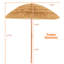 Parasol de plage 6 pi 5 po Wodome