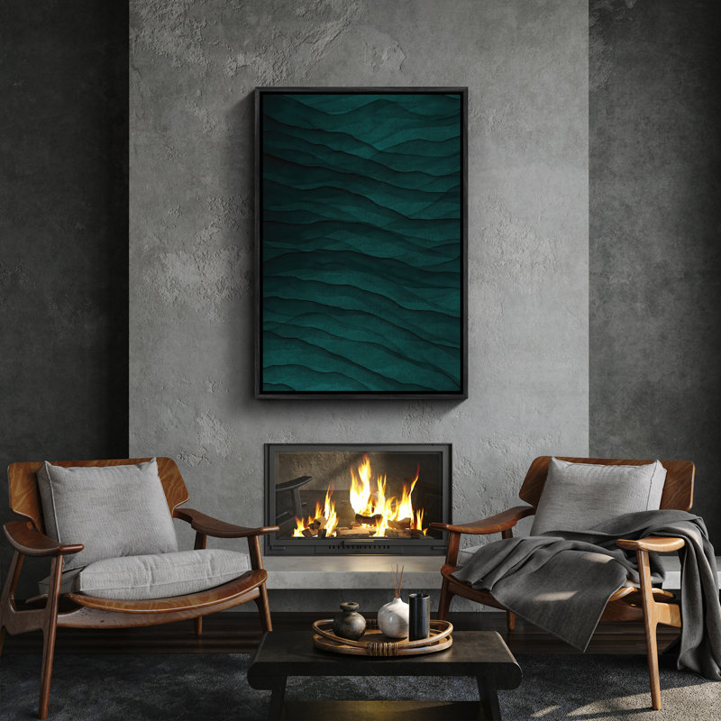 Art mural encadré abstrait rétro antique classique pour chambre à coucher, H 24 po x l 16 po, Noir