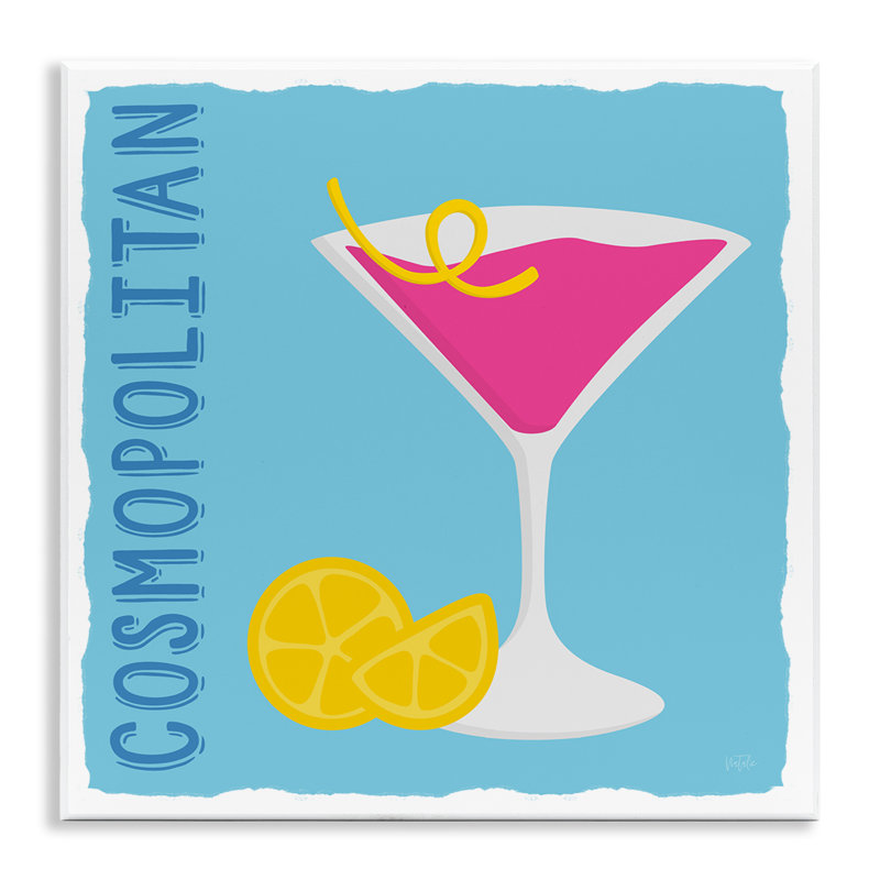 Art mural cosmopolite cocktail par Natalie Carpentieri