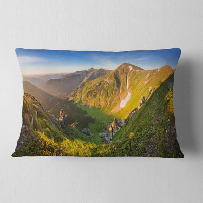 Coussin lombaire avec paysage montagneux Karpaty