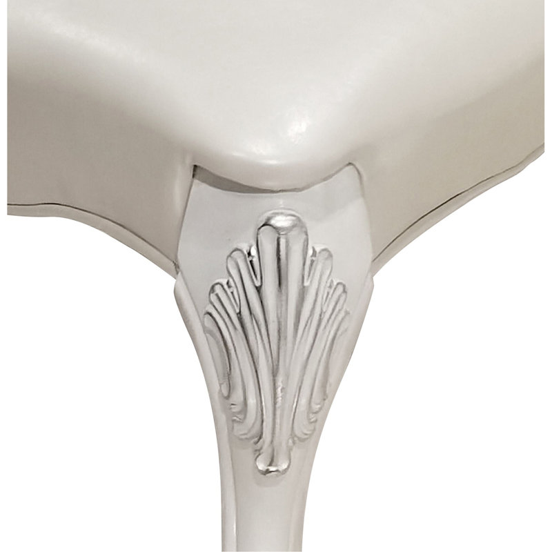 Chaise d'appoint ivoire et blanc os avec pattes (ensemble de 2)