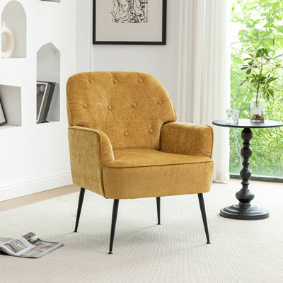 55cm Chenille Button Back Upholstered Leisure Chair