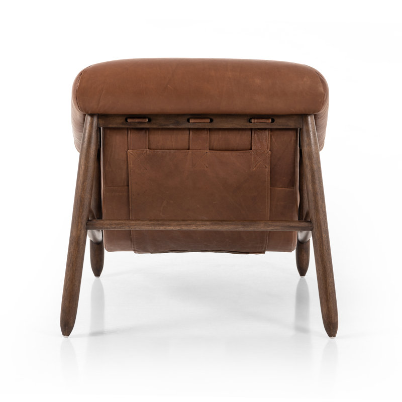Reggie Armchair, Heirloom Sienna Genuine Leather