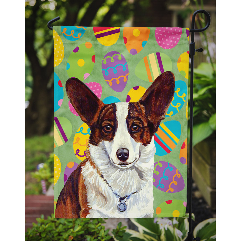 Drapeau de jardin Atara, Corgi (brun et blanc)