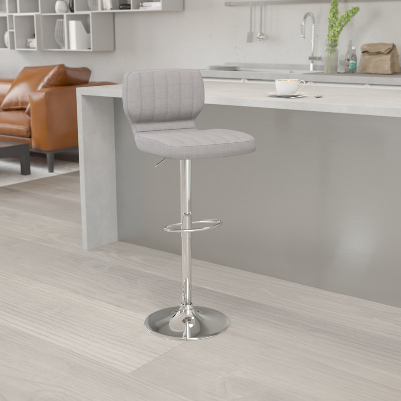 Tabouret pivotant à hauteur réglable Troutville, Gris