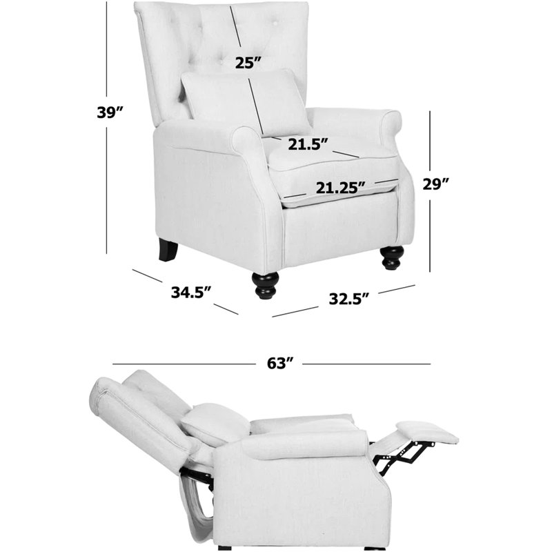 Fauteuil inclinable moderne en velours, inclinable par pression