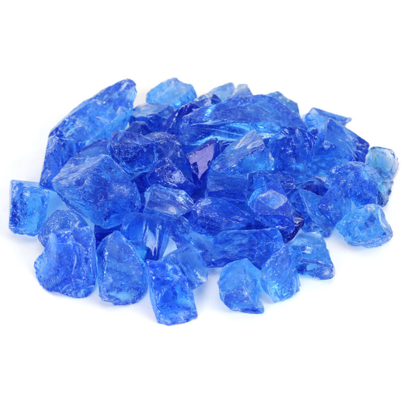 Verre de foyer d'extérieur, Bleu ciel, 10 lb