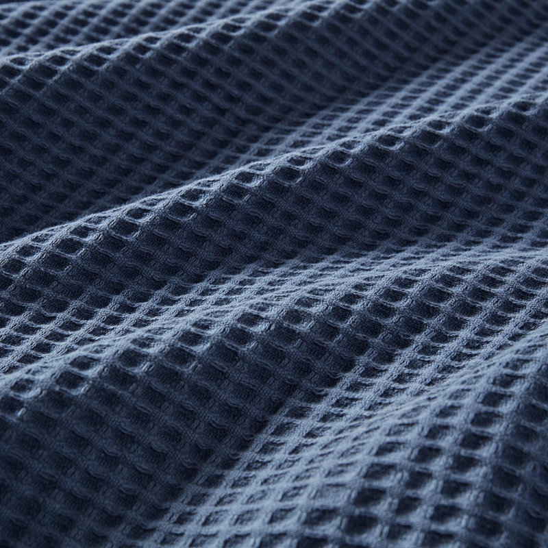 Couverture Modern Waffle Weave, Grand lit, Indigo