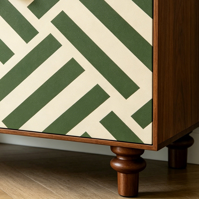 Buffet de rangement à motif géométrique, 35.43" H x 47.24" W x 15.75" D