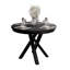 Extendable Oval Metal Base Dining Table-2054297565