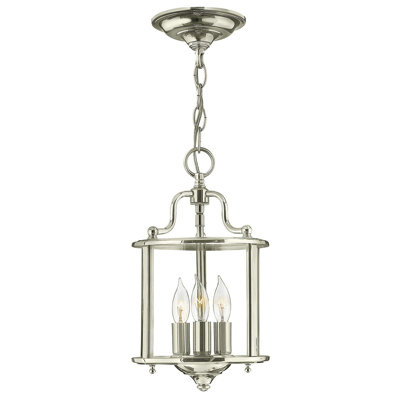 Streeter 3 - Light Polished Nickel Drum Pendant