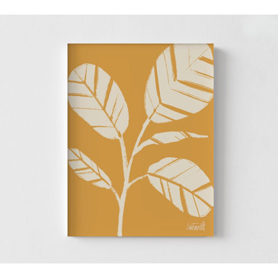«Retro Botanical Sketches IV Crop» par Anne Tavoletti, décoration botanique minimaliste orange, idée de cadeau de plante, décoration murale rétro orange