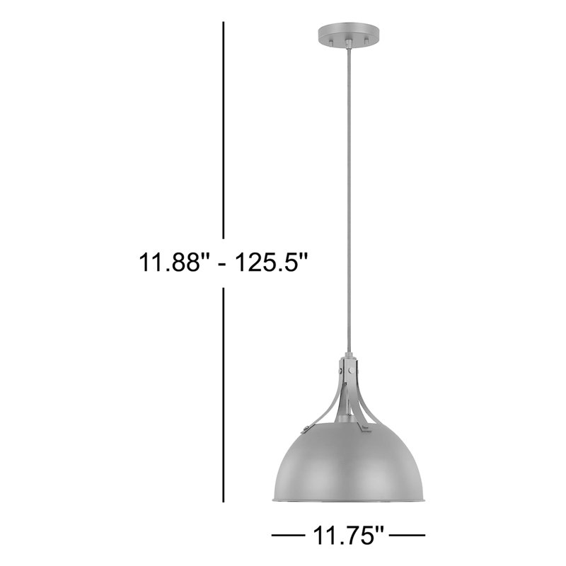 Rockland 1 - Light Pendant, 75W, No, Brushed Nickel