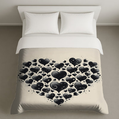 Housse de couette moderne Hearts Bedding
