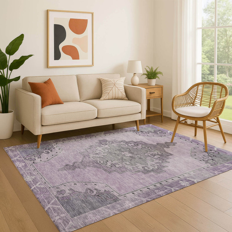 Premium Machine Washable Lubbers AMF1731 Global Rug, Rectangle 10' x 14'